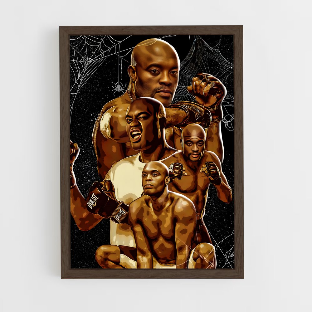 anderson-silva-1 cadre Bois foncé