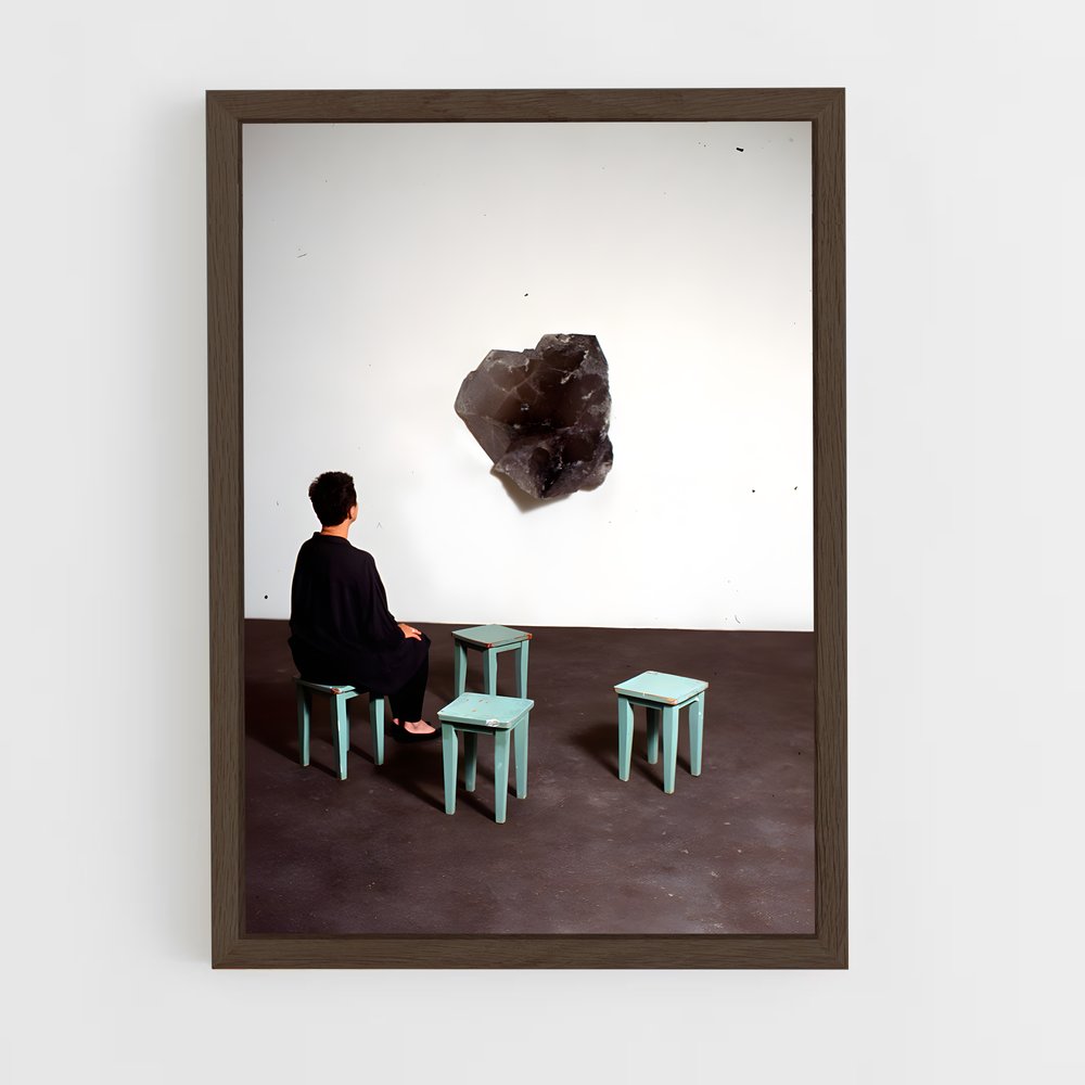 ap-abramovic performance sculptures-1 cadre Bois foncé