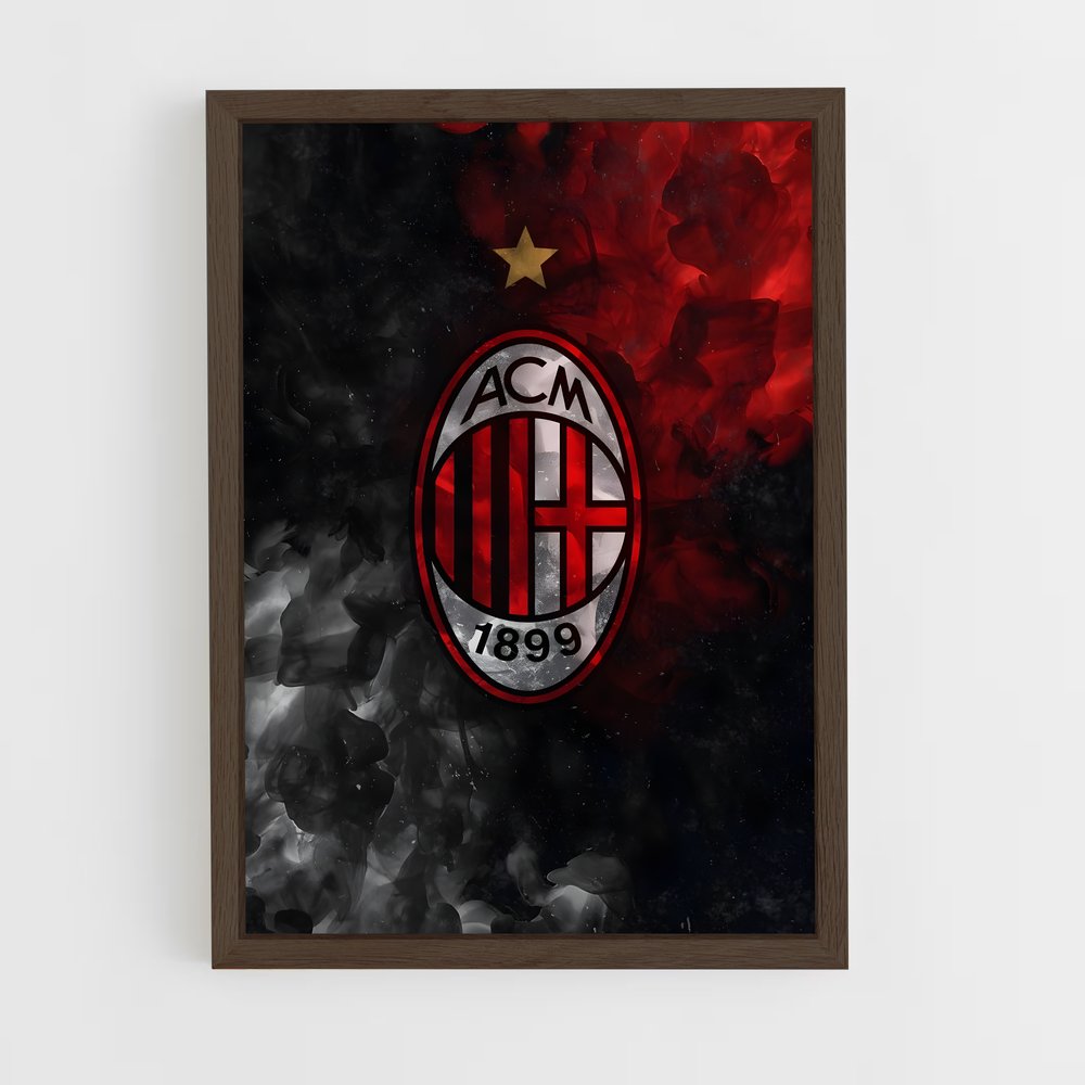 ap-ac milan-4 cadre Bois foncé
