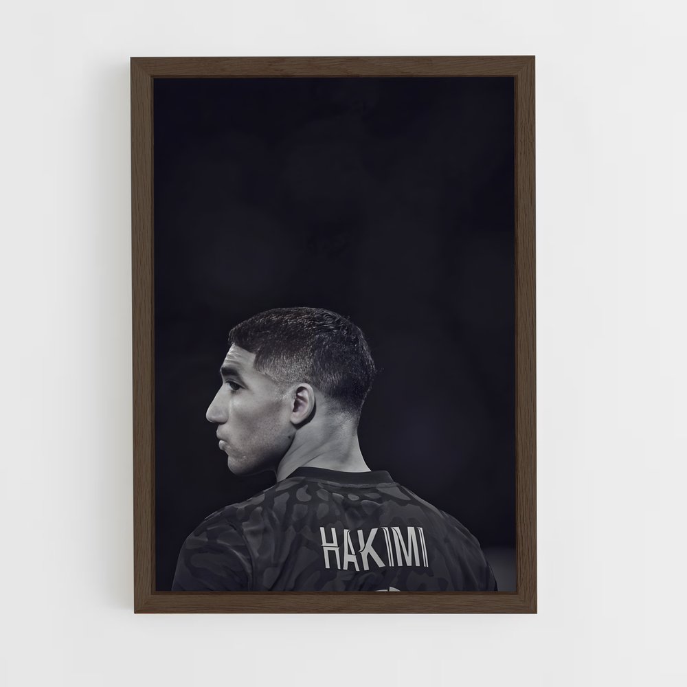 ap-achraf hakimi-7 cadre Bois foncé