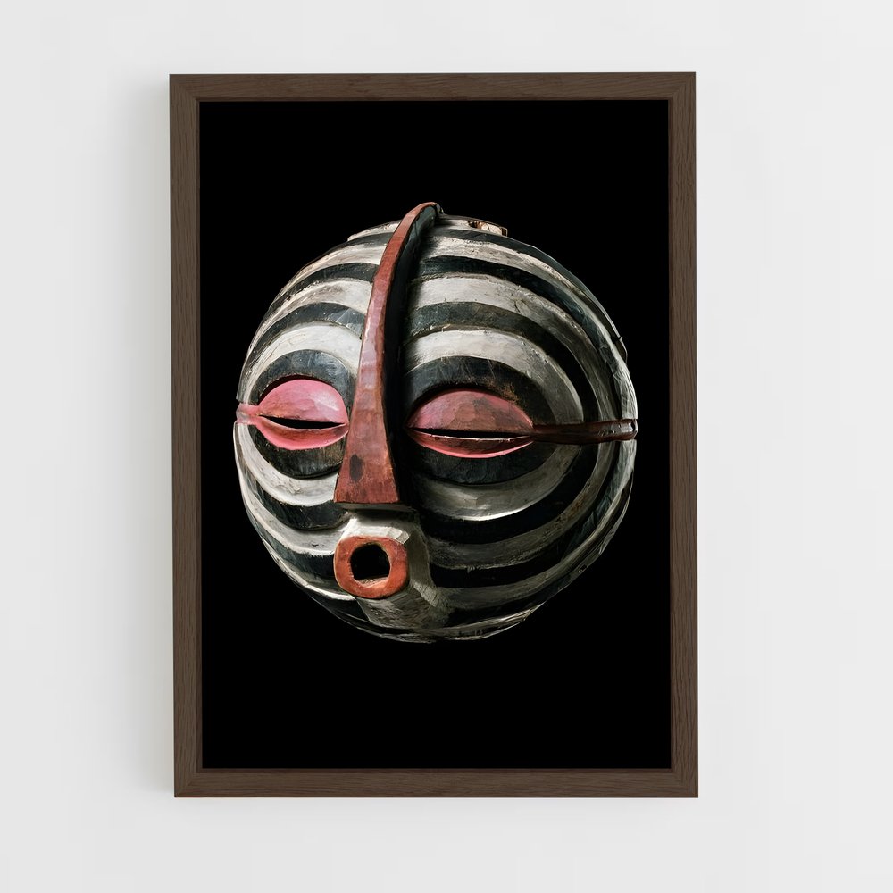 ap-african masks-2 cadre Bois foncé