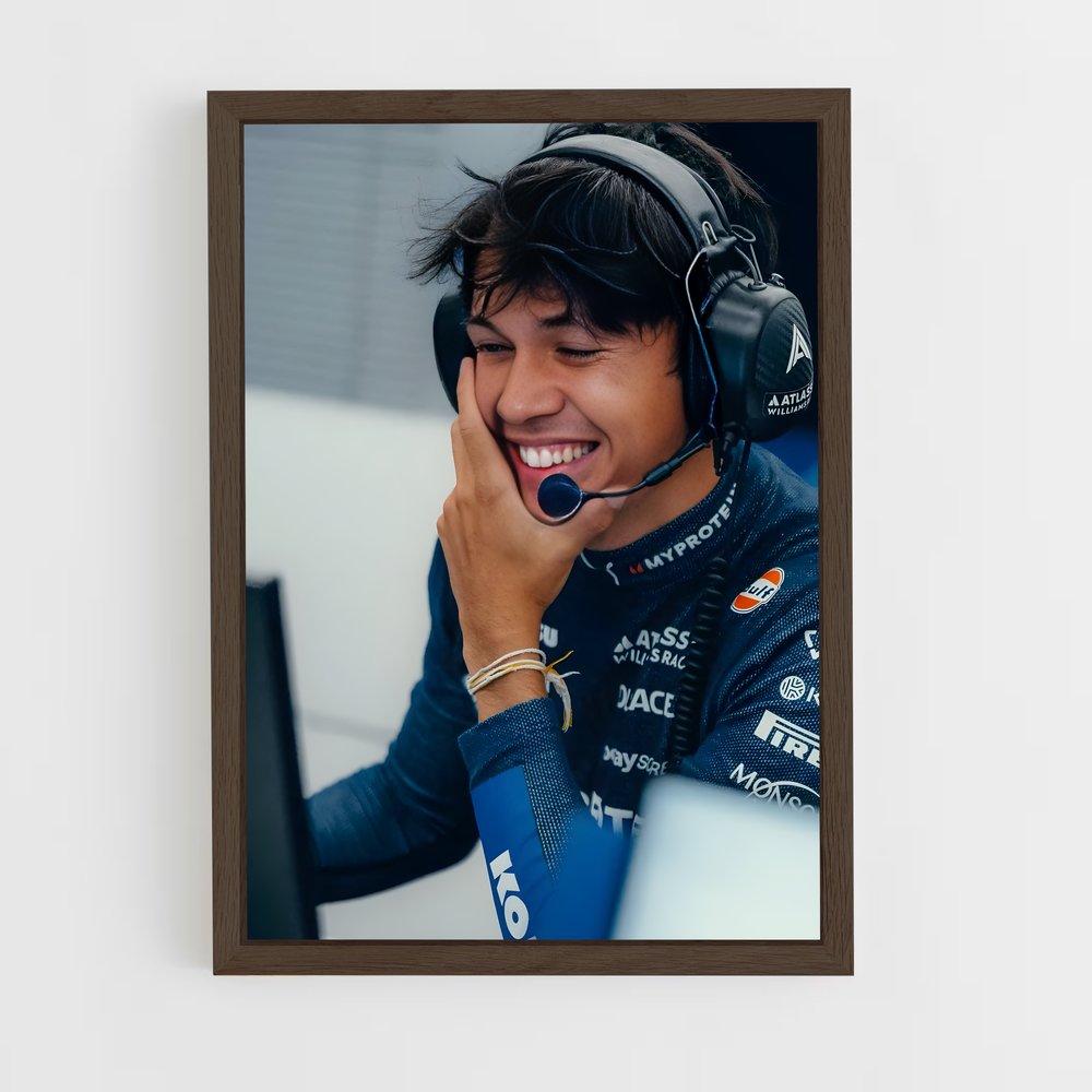 ap-alex albon-1 cadre Bois foncé