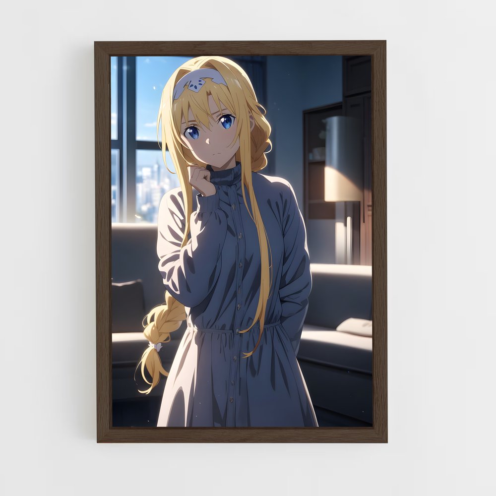 ap-alice sword art online-11 cadre Bois foncé