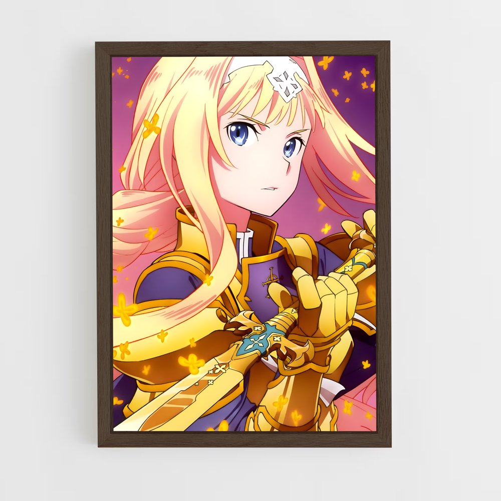 ap-alice sword art online-5 cadre Bois foncé