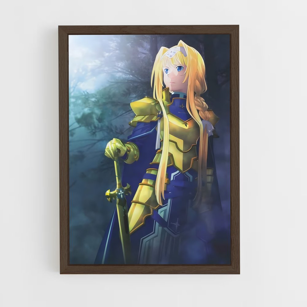 ap-alice sword art online-6 cadre Bois foncé