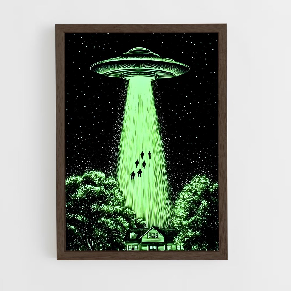 ap-alien spaceship-7 cadre Bois foncé