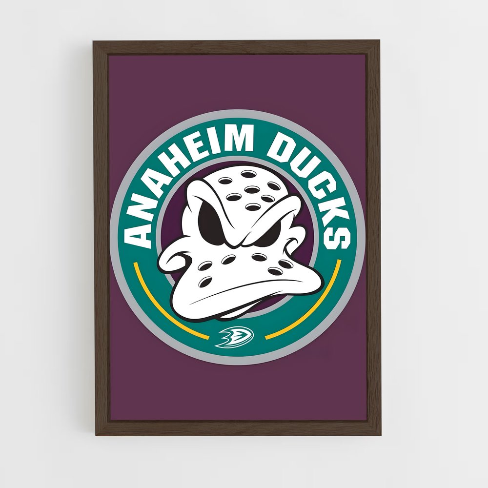 ap-anaheim ducks-10 cadre Bois foncé