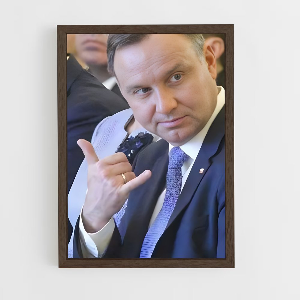 ap-andrzej duda-1 cadre Bois foncé
