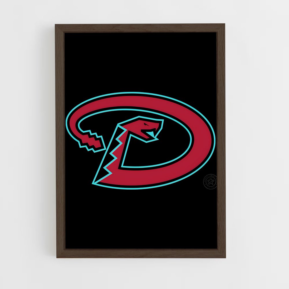 ap-arizona diamondbacks-4 cadre Bois foncé