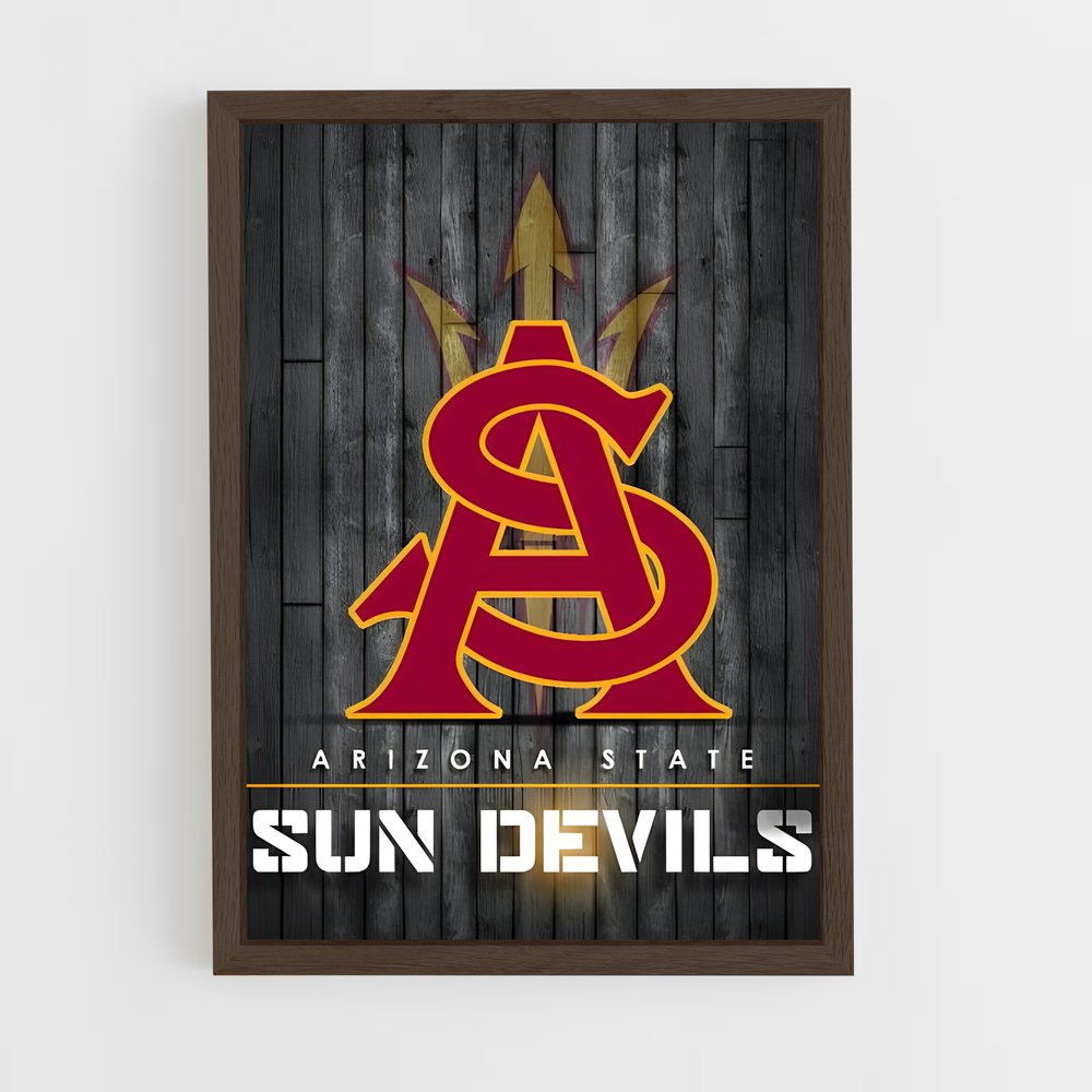 ap-arizona state sun devils-5 cadre Bois foncé