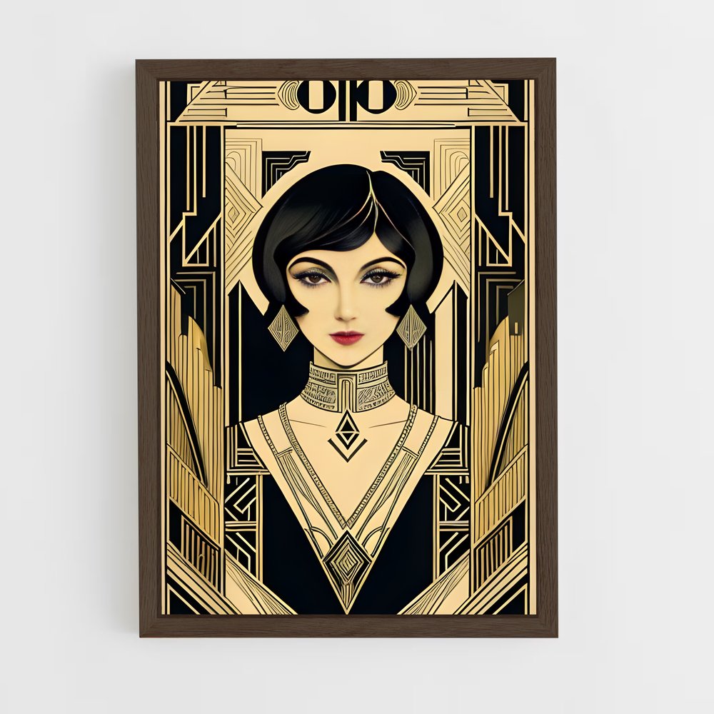 ap-art deco-2 cadre Bois foncé