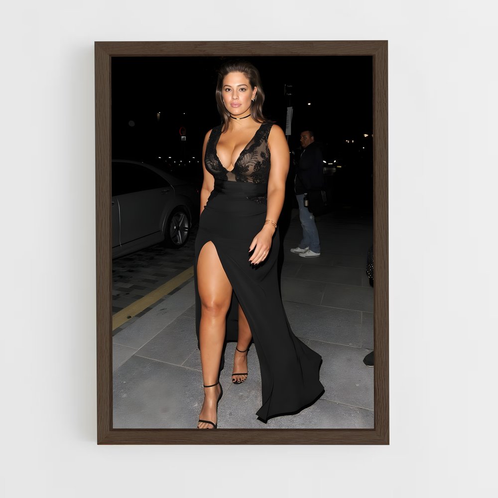 ap-ashley graham-2 cadre Bois foncé