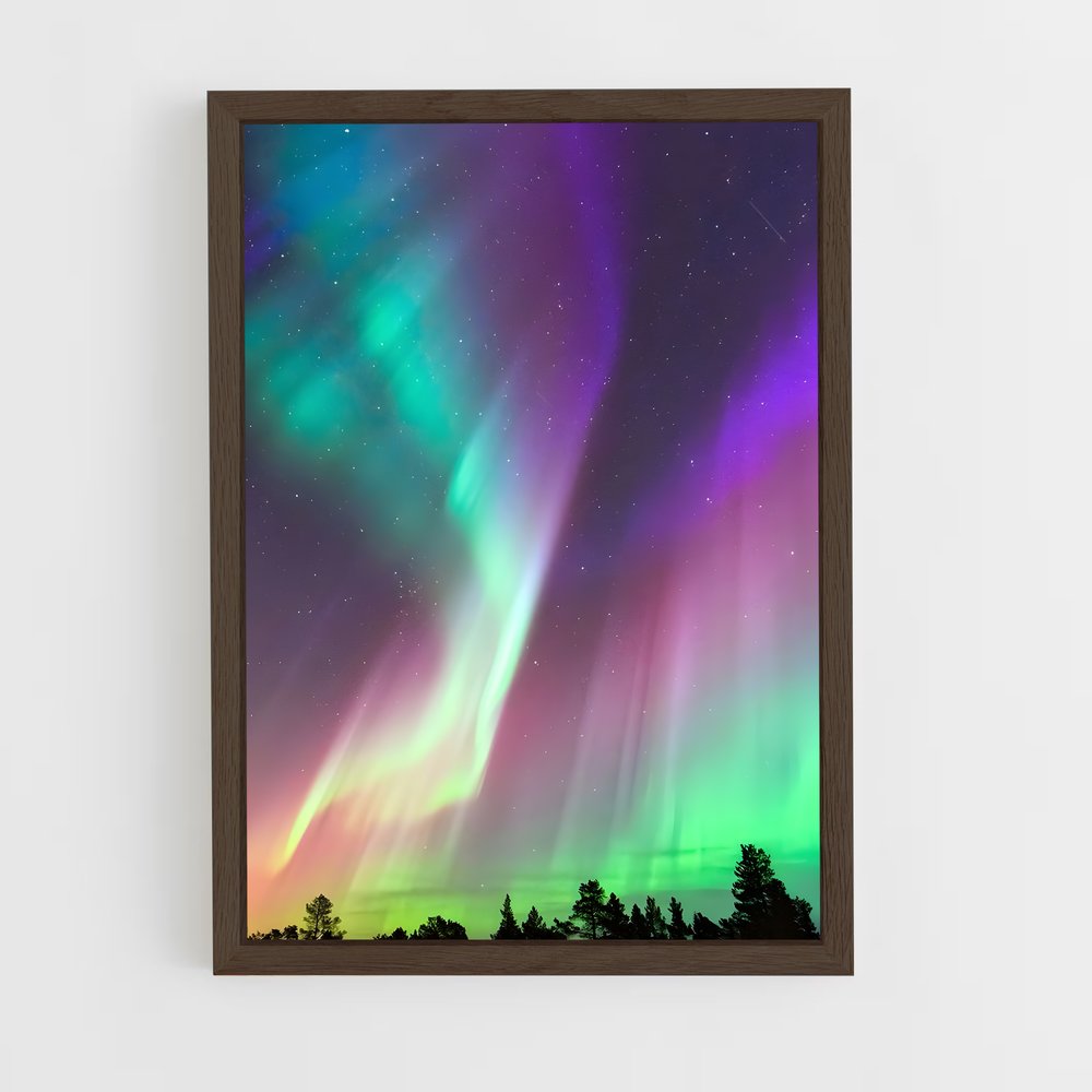 ap-aurora borealis-19 cadre Bois foncé