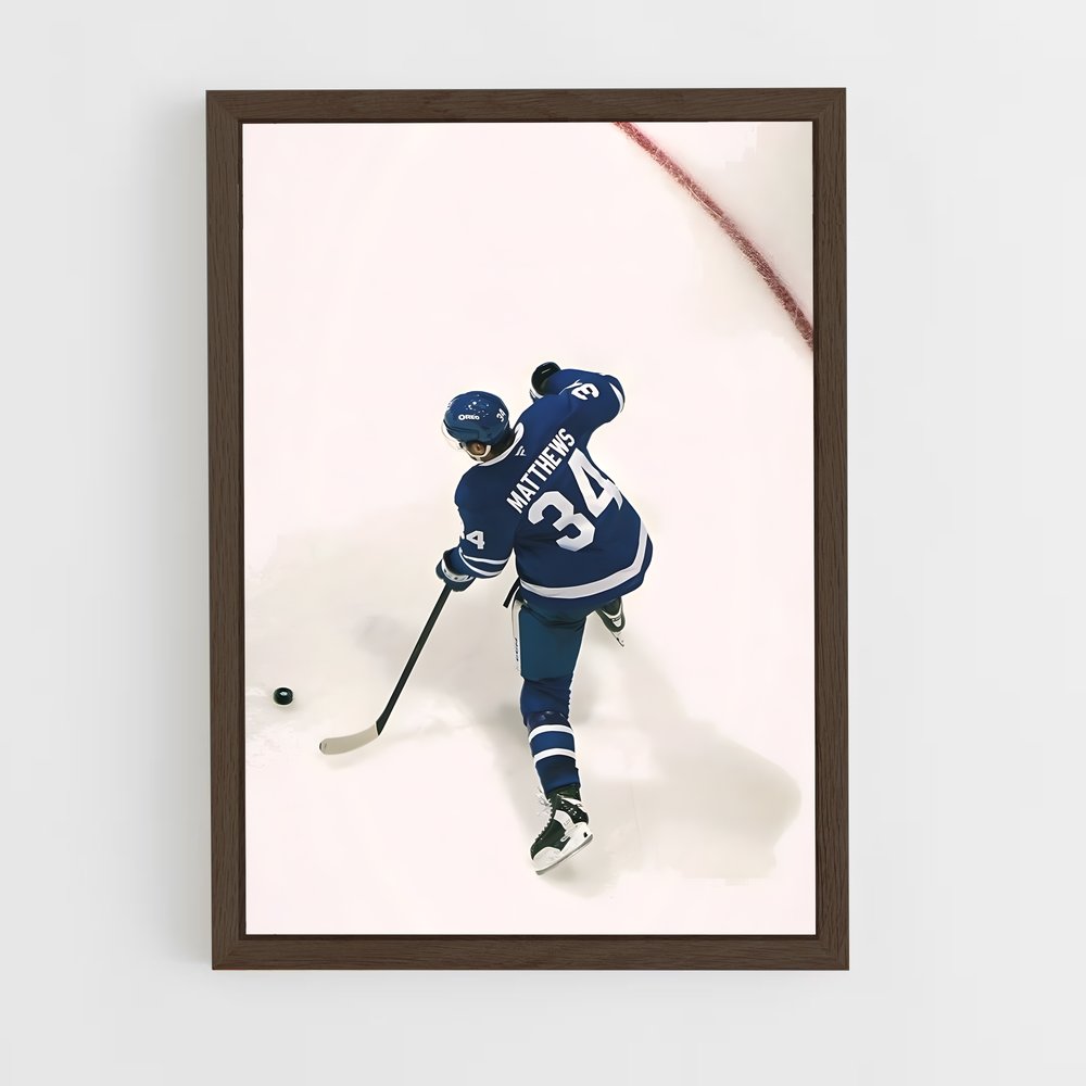 ap-auston matthews-4 cadre Bois foncé