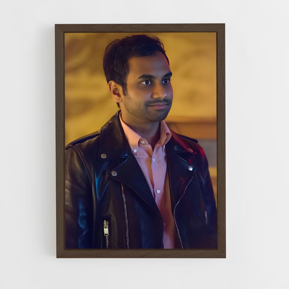 ap-aziz ansari-4 cadre Bois foncé