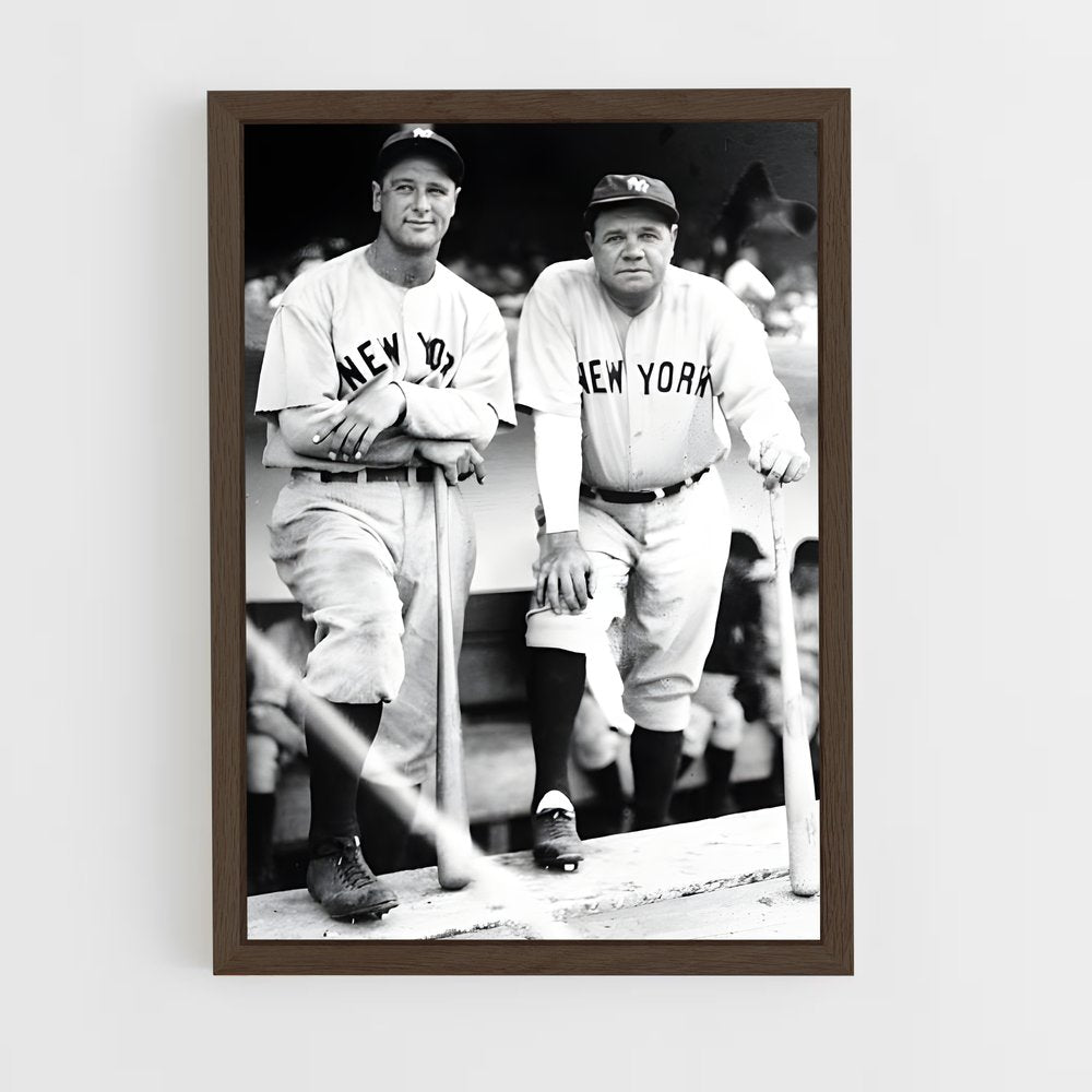 ap-babe ruth-3 cadre Bois foncé