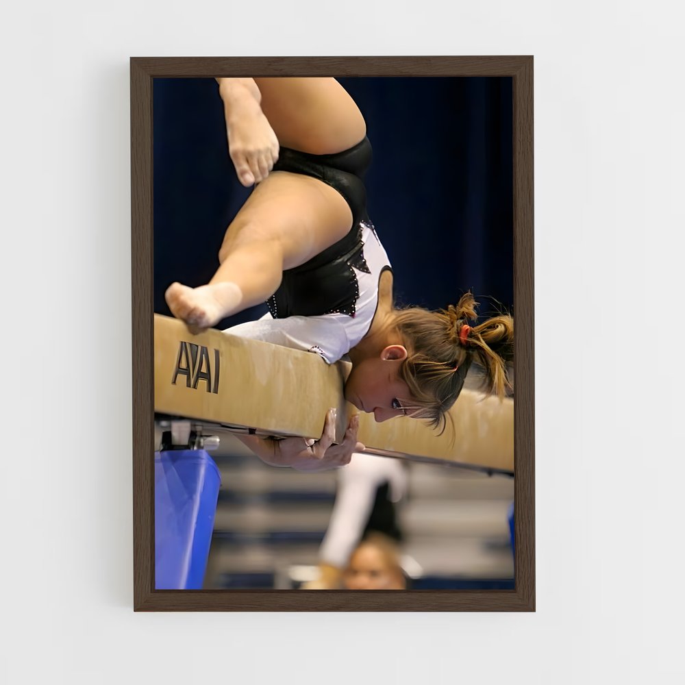 ap-balance beam gymnastics-2 cadre Bois foncé