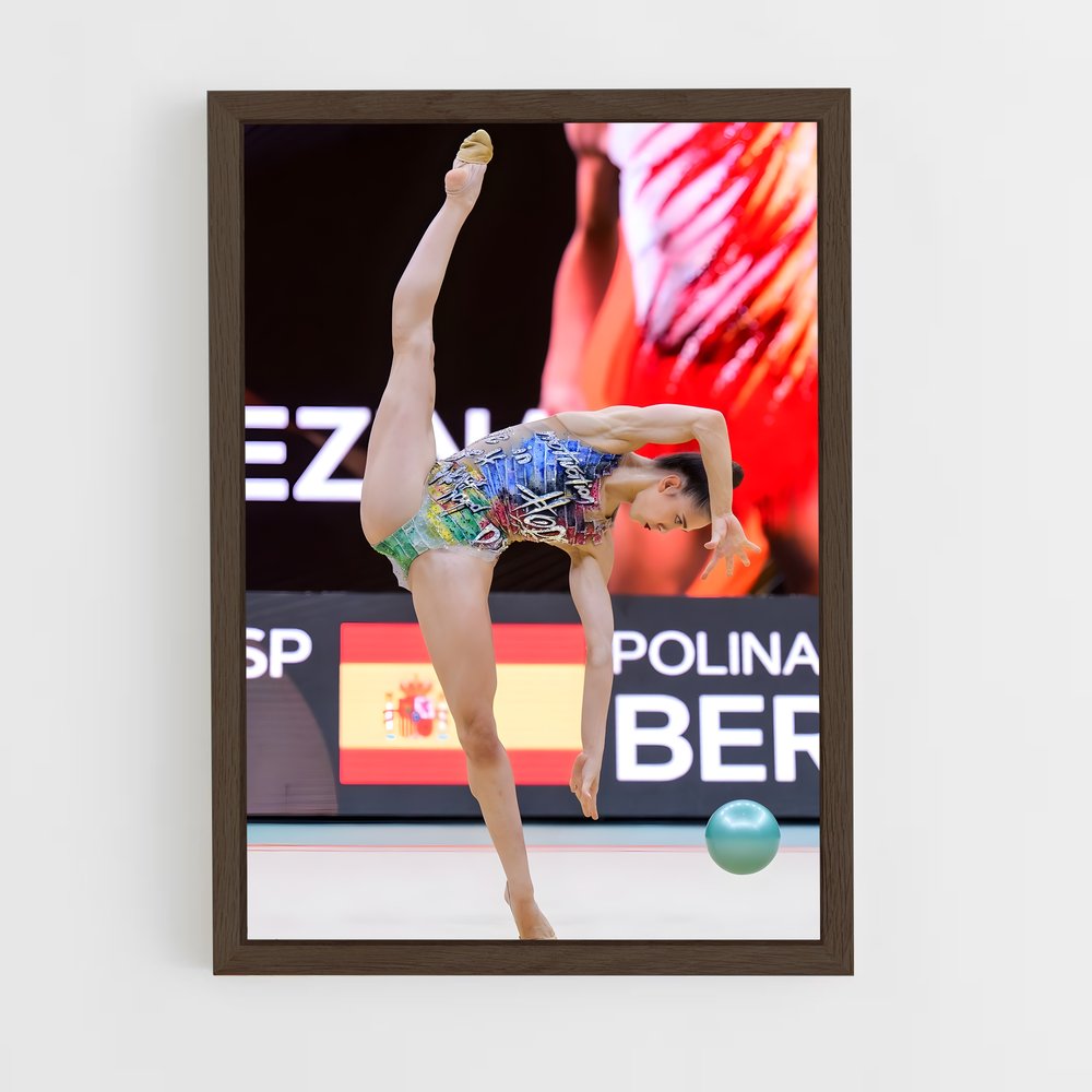 ap-ball rhythmic gymnastics-5 cadre Bois foncé
