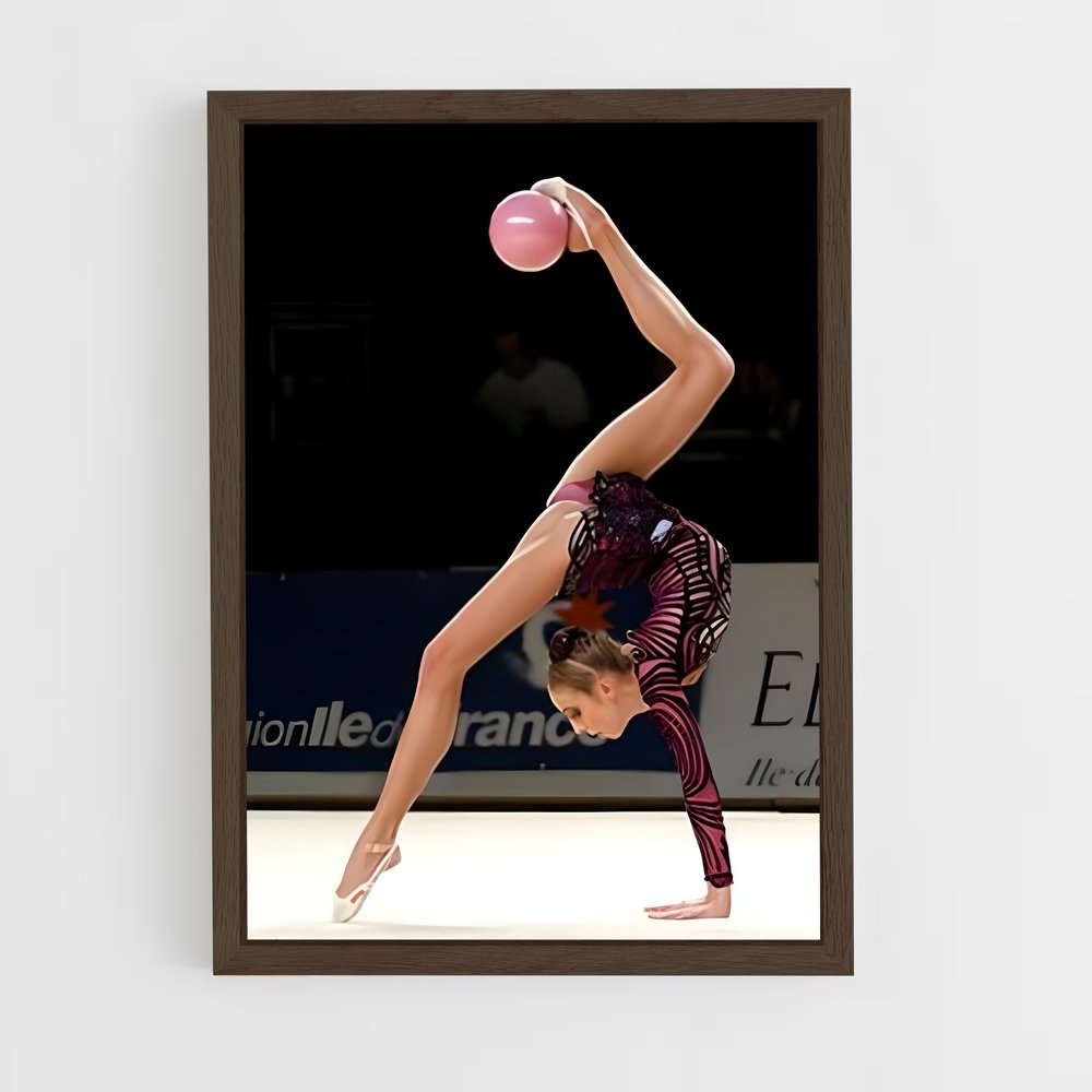 ap-ball rhythmic gymnastics-7 cadre Bois foncé
