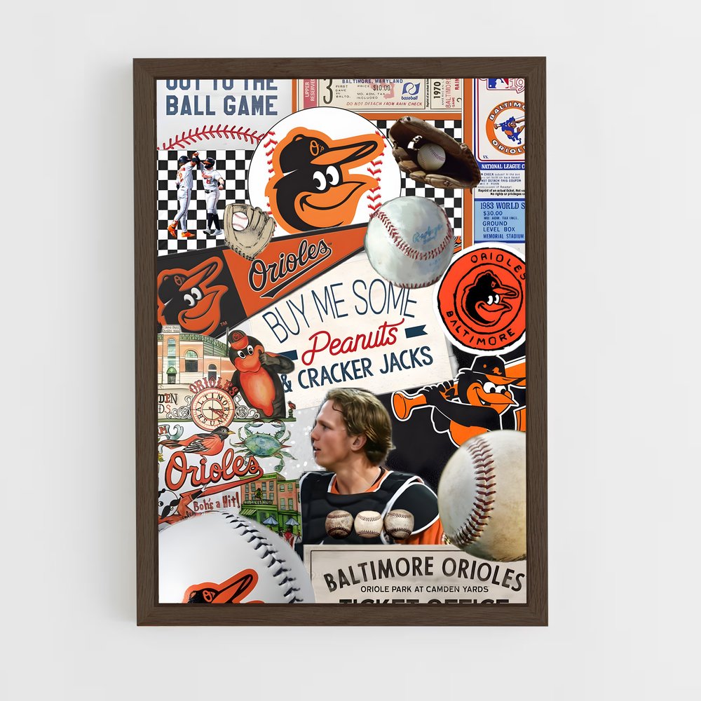 ap-baltimore orioles-1 cadre Bois foncé