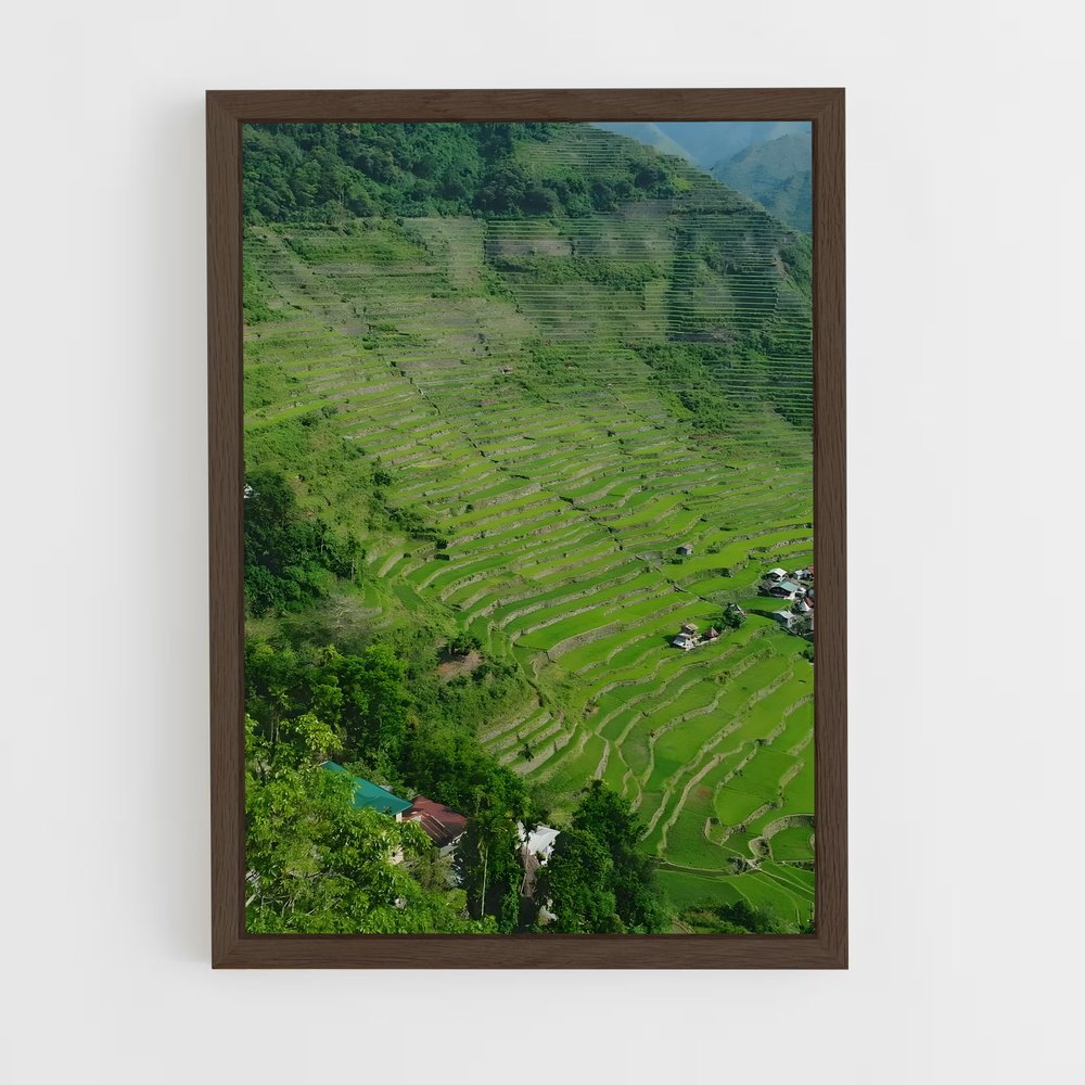 ap-banaue rice terraces-8 cadre Bois foncé