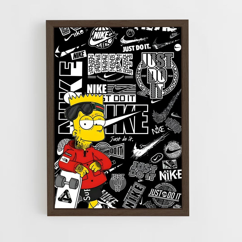 ap-bart simpson-2 cadre Bois foncé