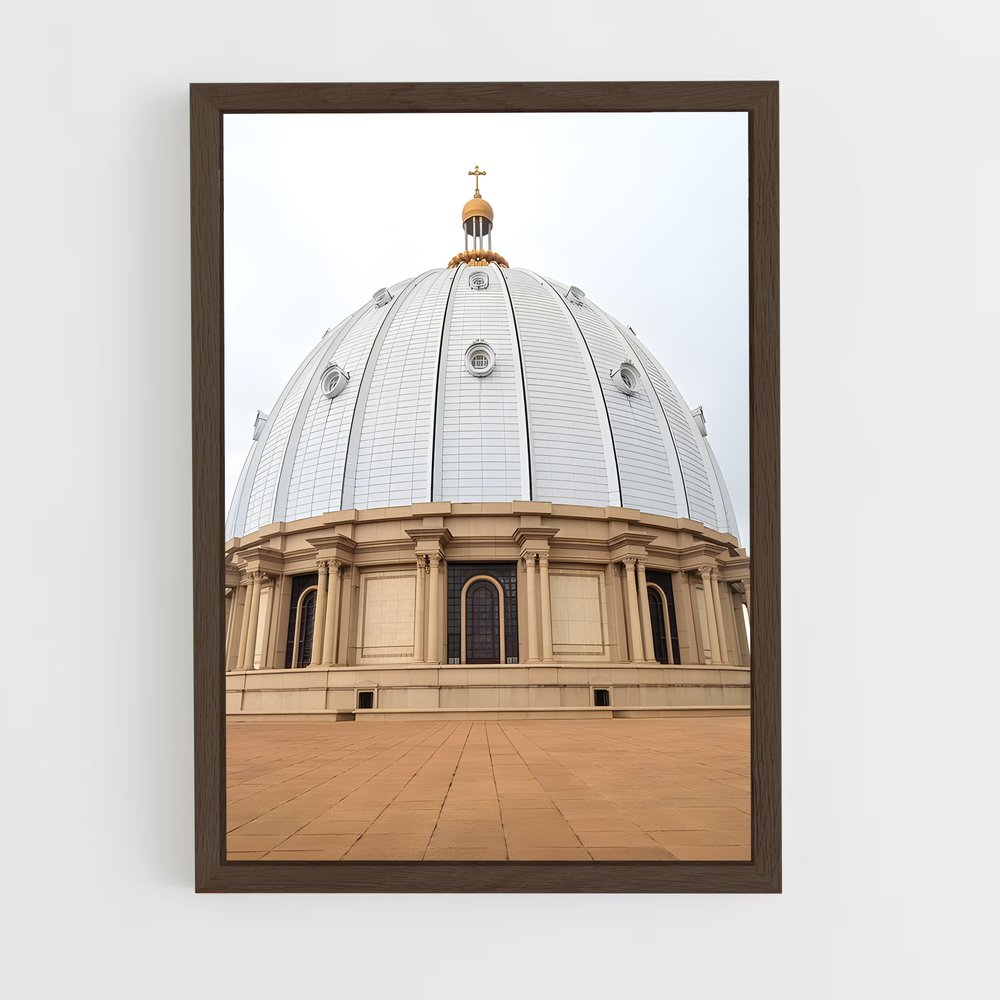 ap-basilica notre dame de la paix yamoussoukro-1 cadre Bois foncé