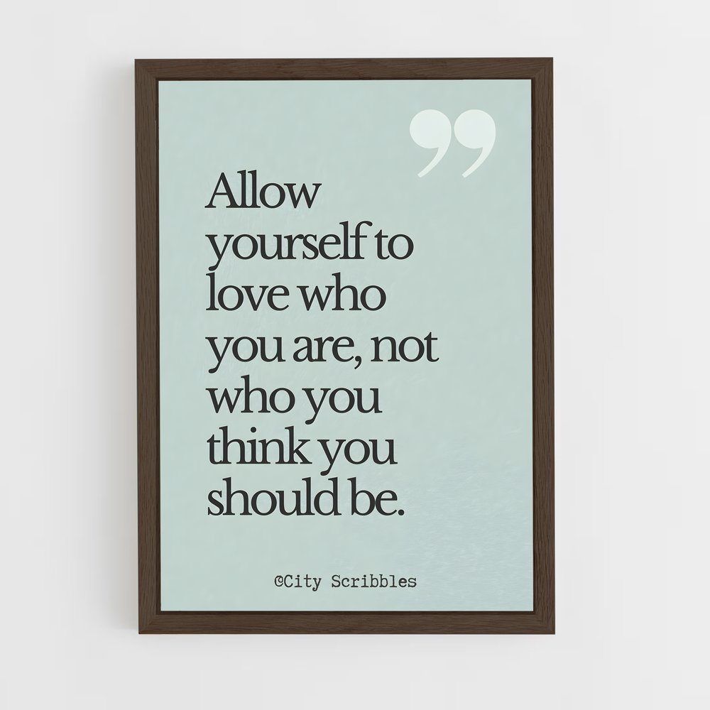 ap-be yourself-4 cadre Bois foncé