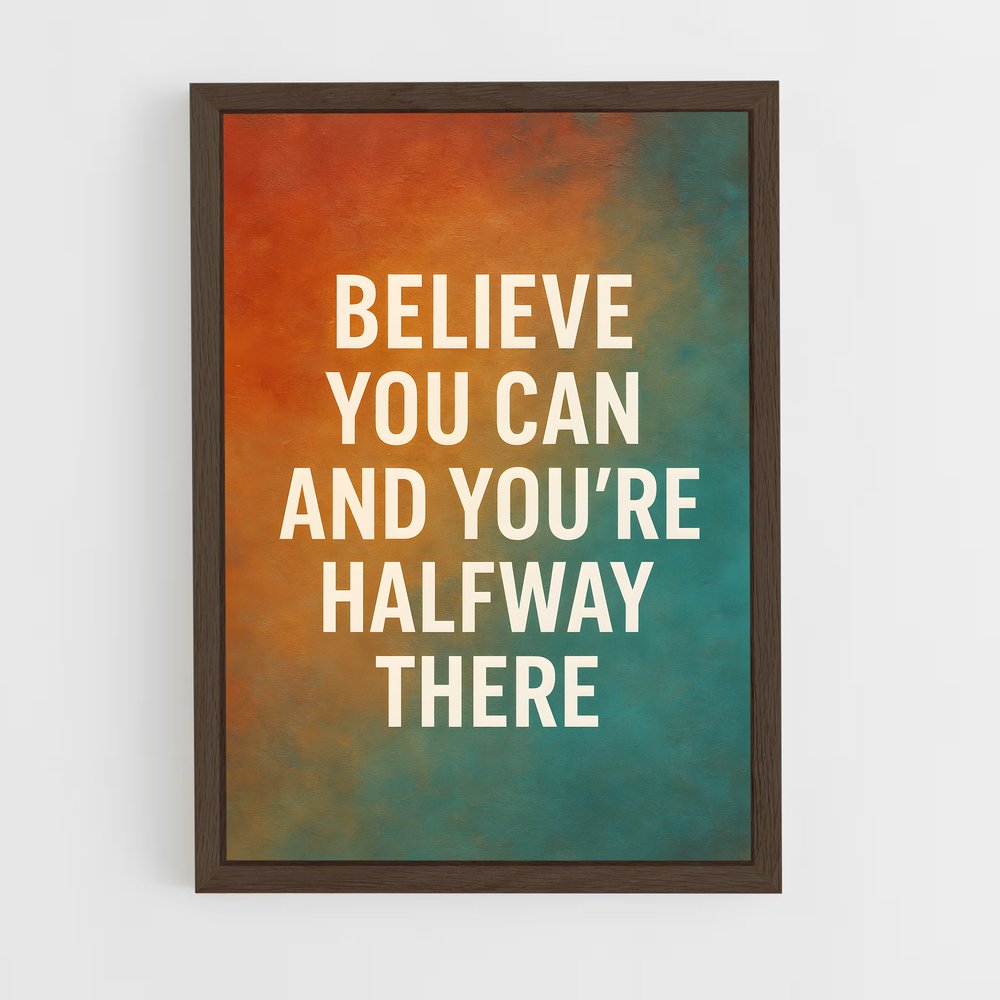 ap-believe in yourself-1 cadre Bois foncé