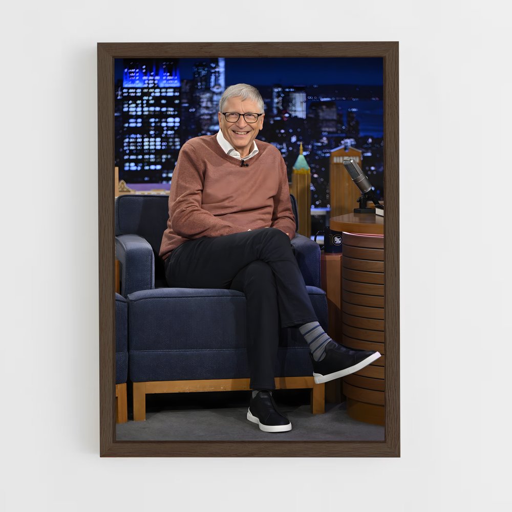 ap-bill gates-5 cadre Bois foncé