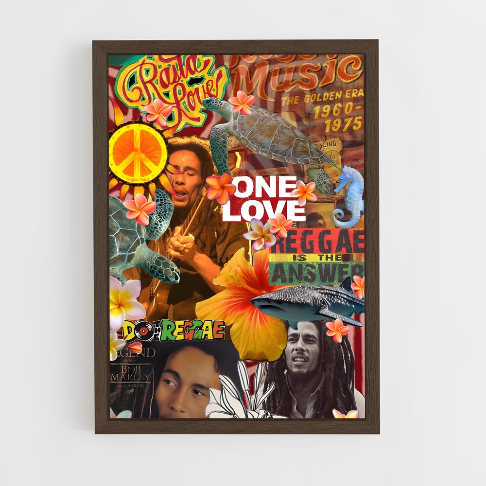 ap-bob marley-5 cadre Bois foncé