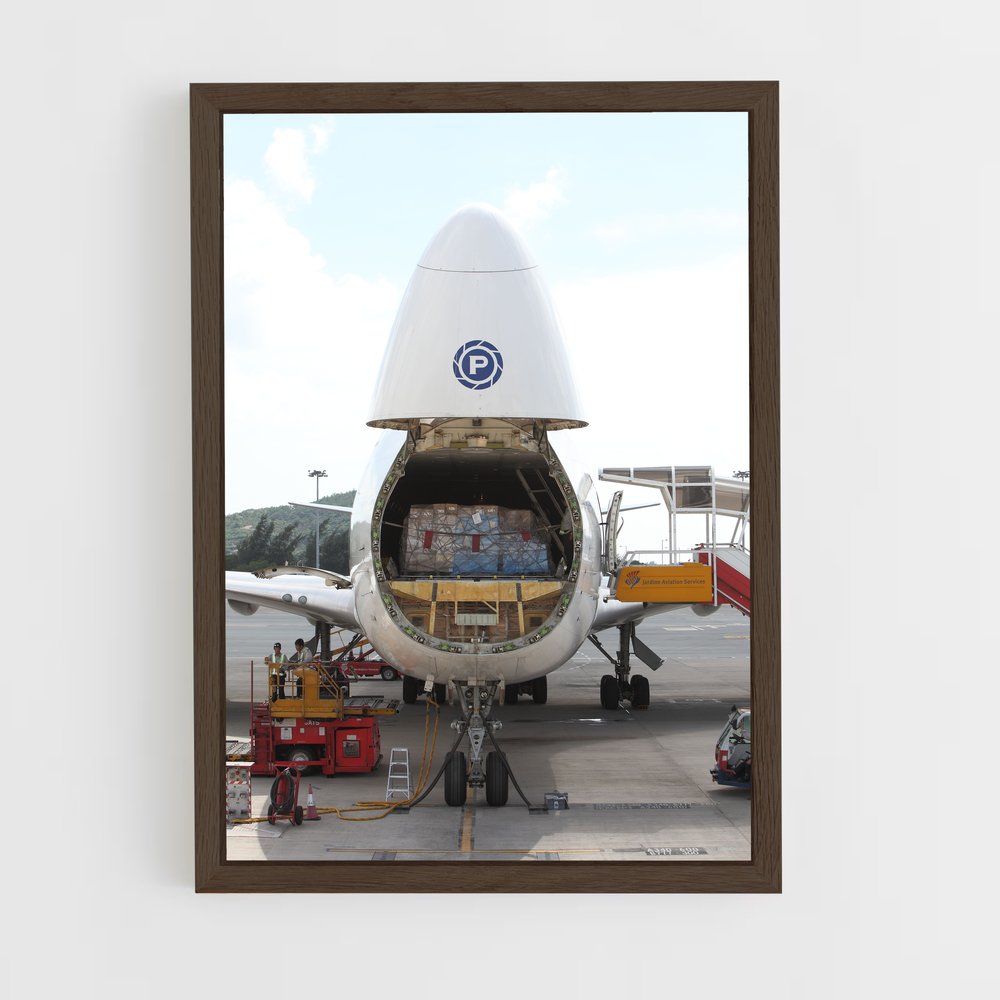 ap-boeing 747 freighter-1 cadre Bois foncé