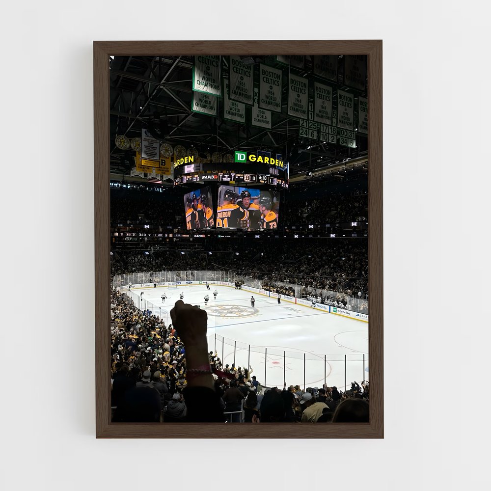 ap-boston bruins-1 cadre Bois foncé