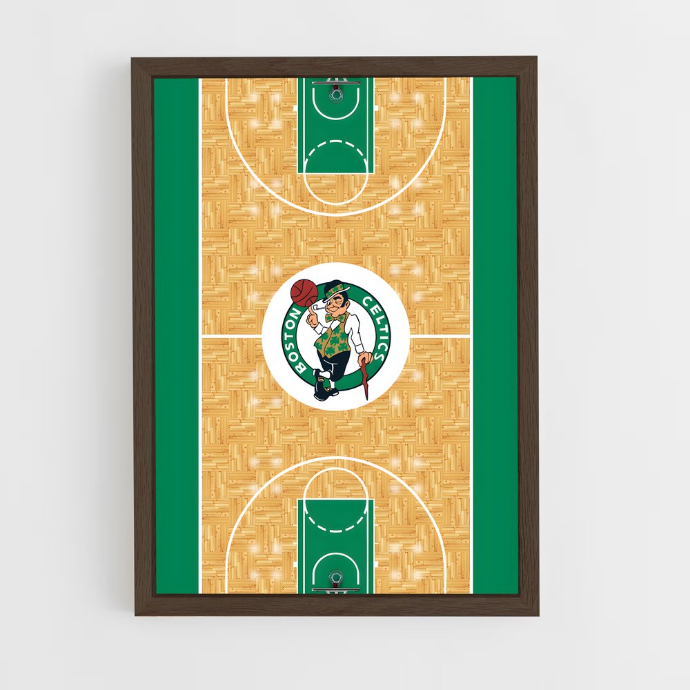 ap-boston celtics-13 cadre Bois foncé