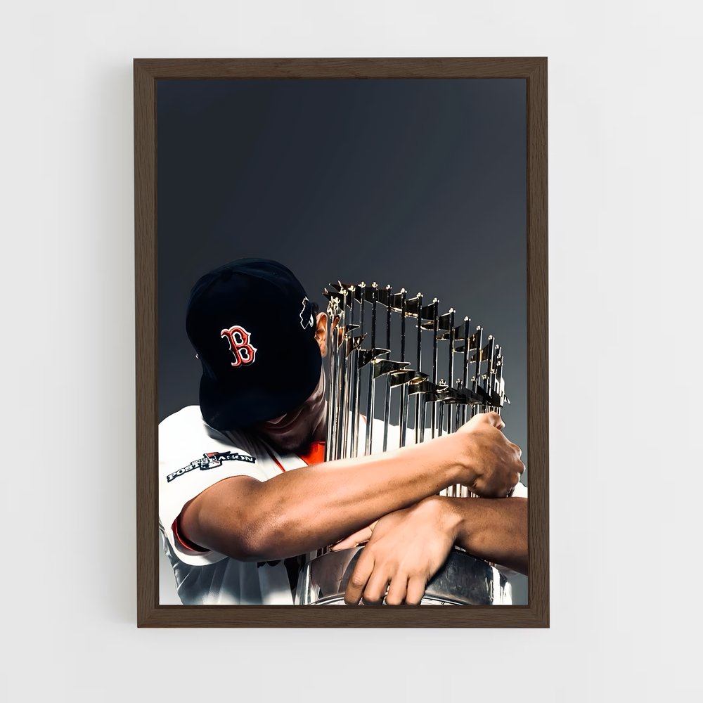 ap-boston red sox-3 cadre Bois foncé