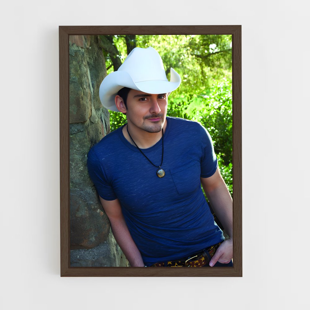 ap-brad paisley-4 cadre Bois foncé