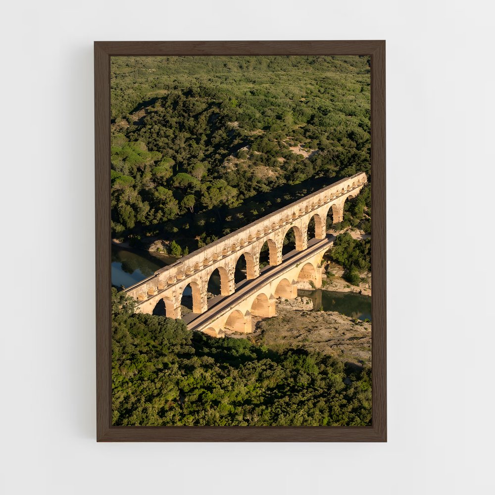 ap-bridge du gard-1 cadre Bois foncé