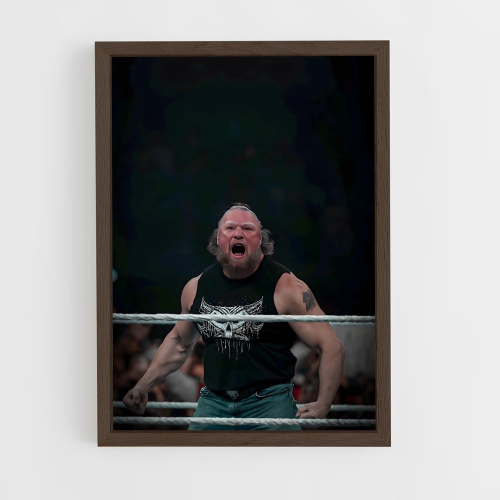 ap-brock lesnar-8 cadre Bois foncé