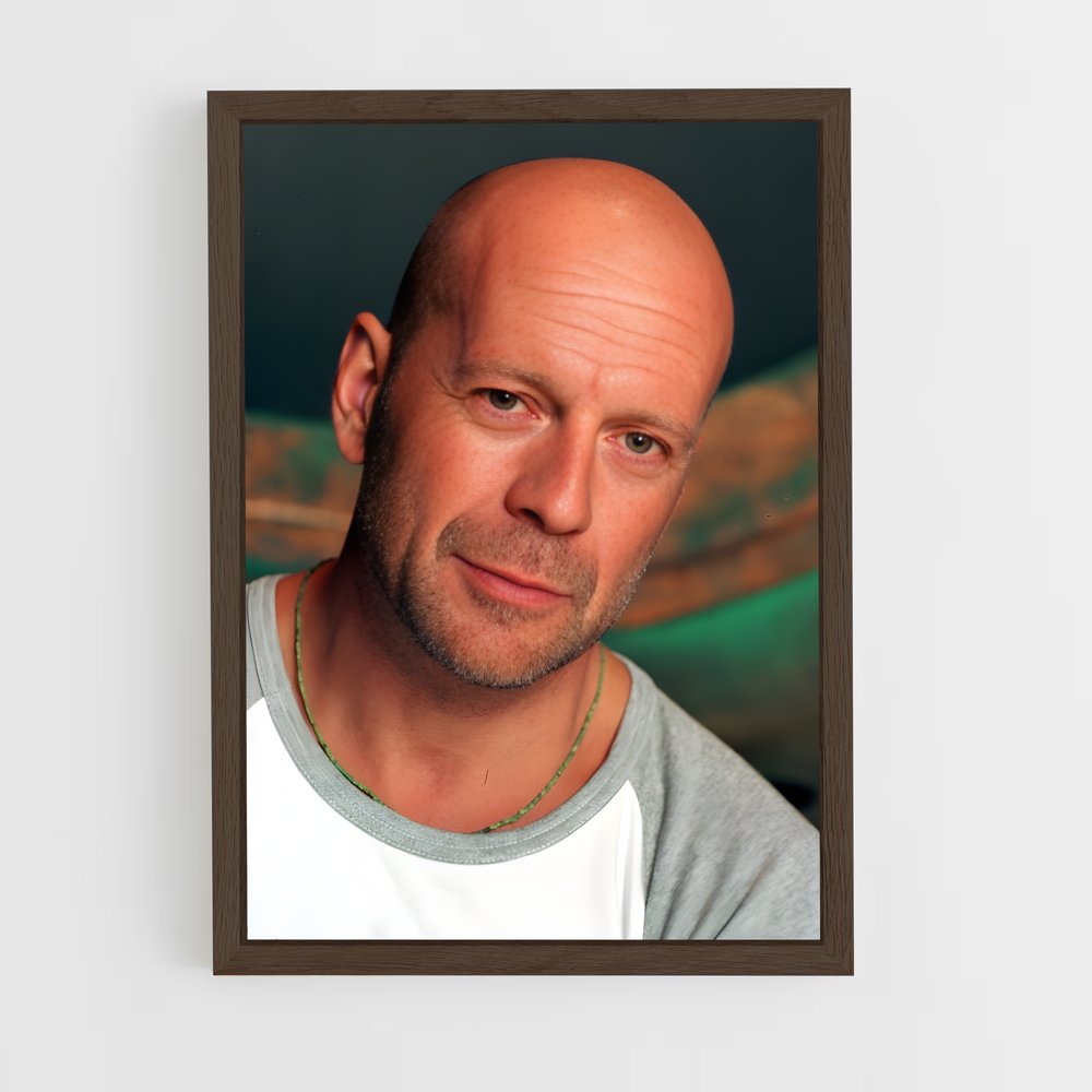 ap-bruce willis-5 cadre Bois foncé