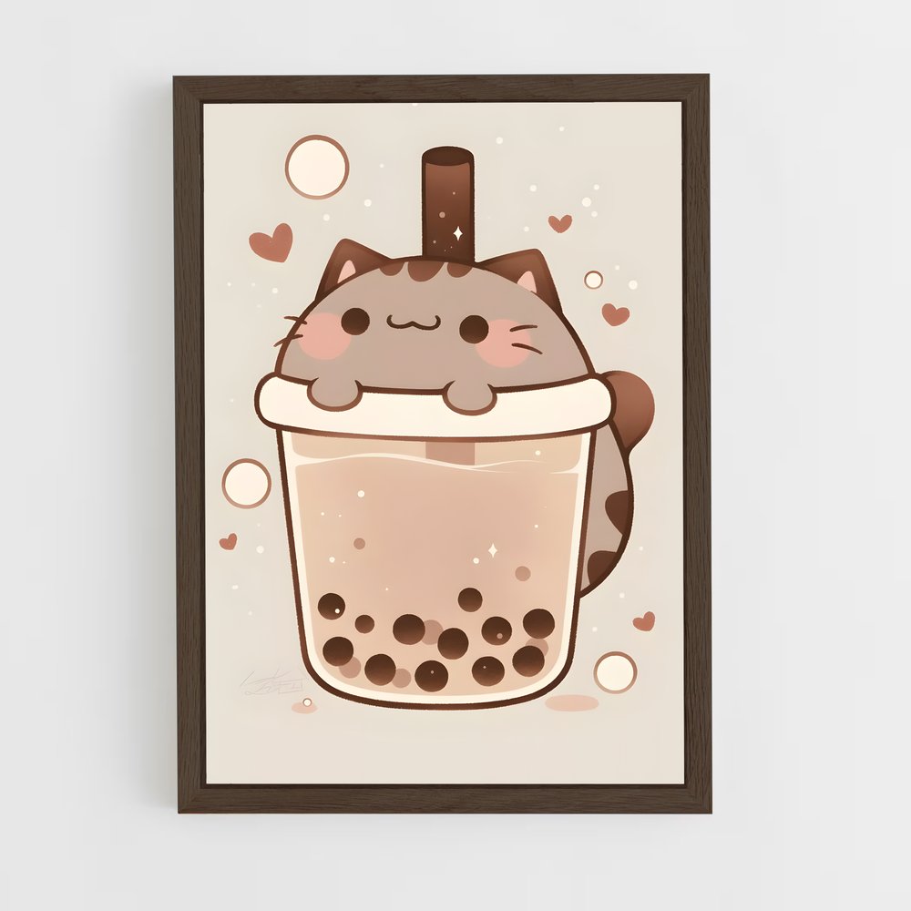 ap-bubble tea-6 cadre Bois foncé