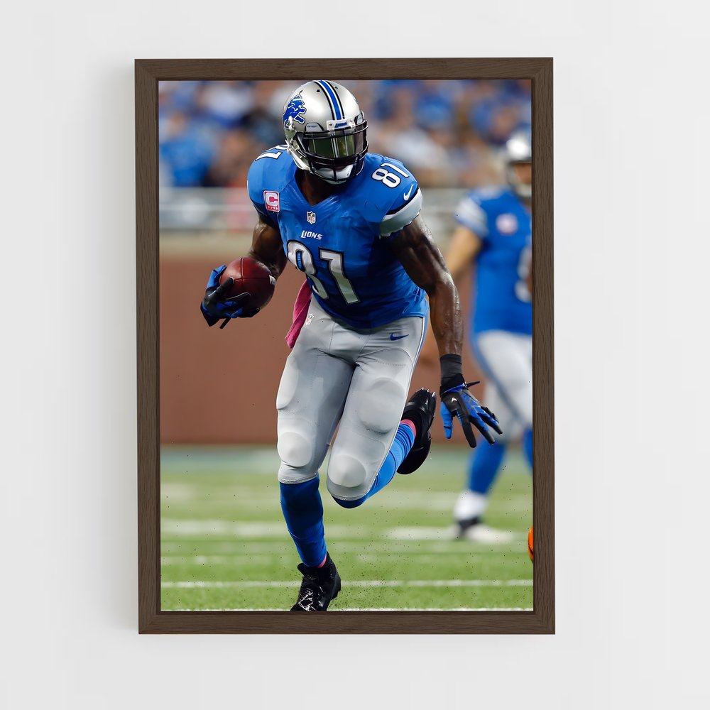 ap-calvin johnson-11 cadre Bois foncé