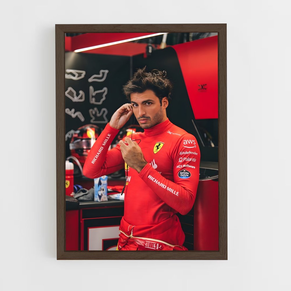 ap-carlos sainz-1 cadre Bois foncé