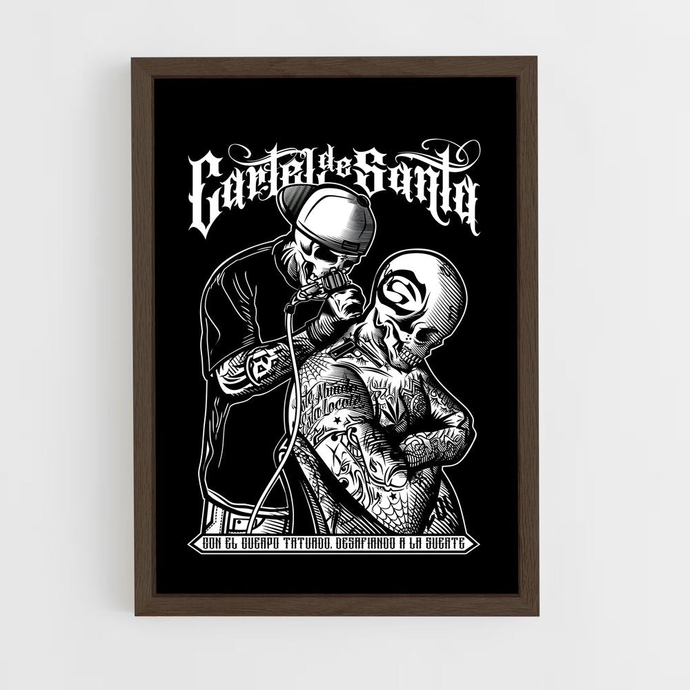 ap-cartel de santa-5 cadre Bois foncé