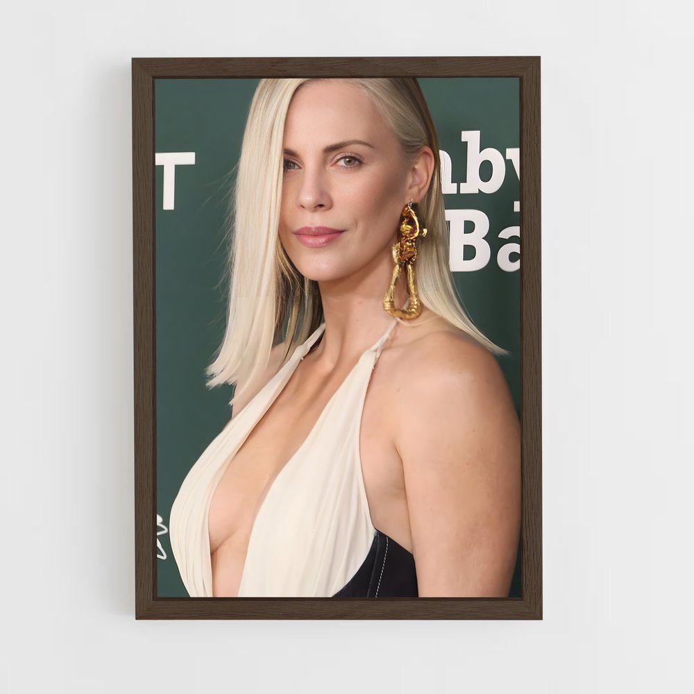 ap-charlize theron-6 cadre Bois foncé
