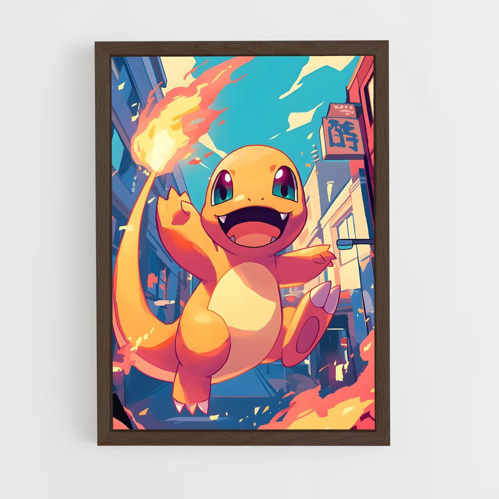 ap-charmander-1 cadre Bois foncé