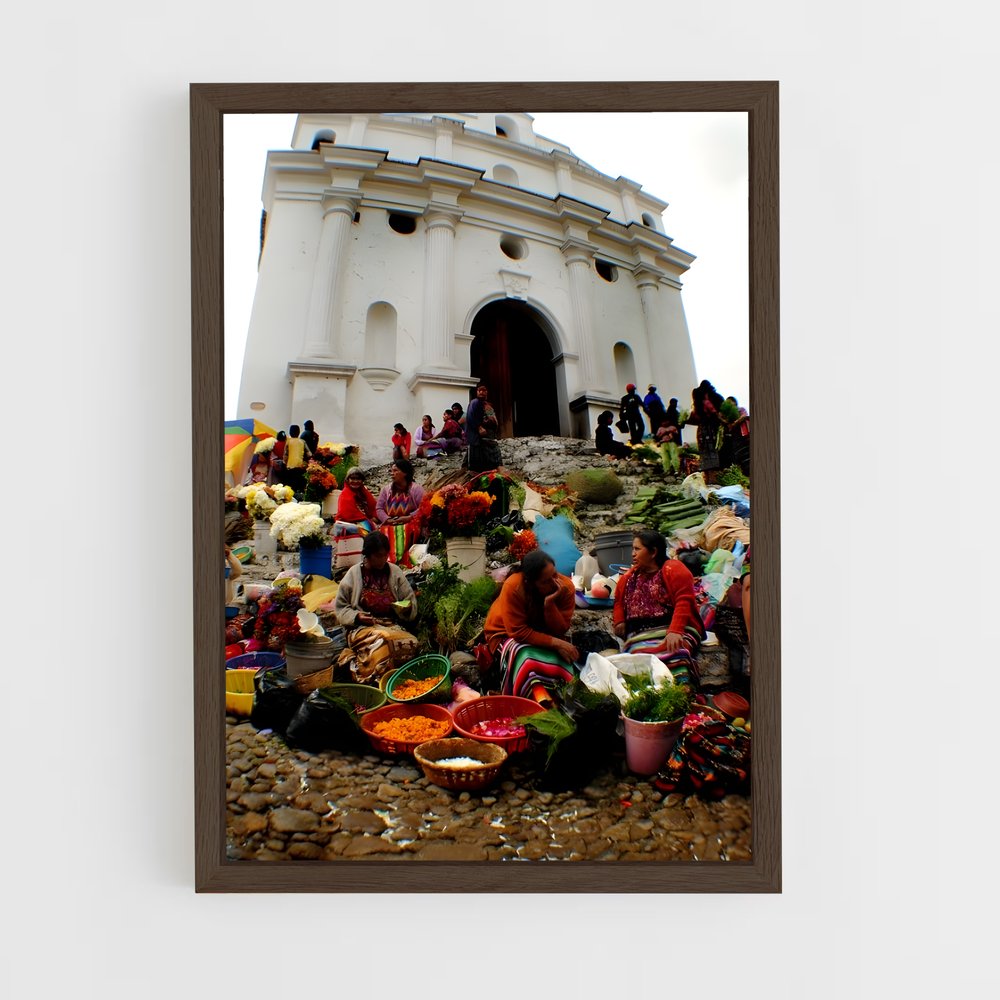 ap-chichicastenango market-1 cadre Bois foncé
