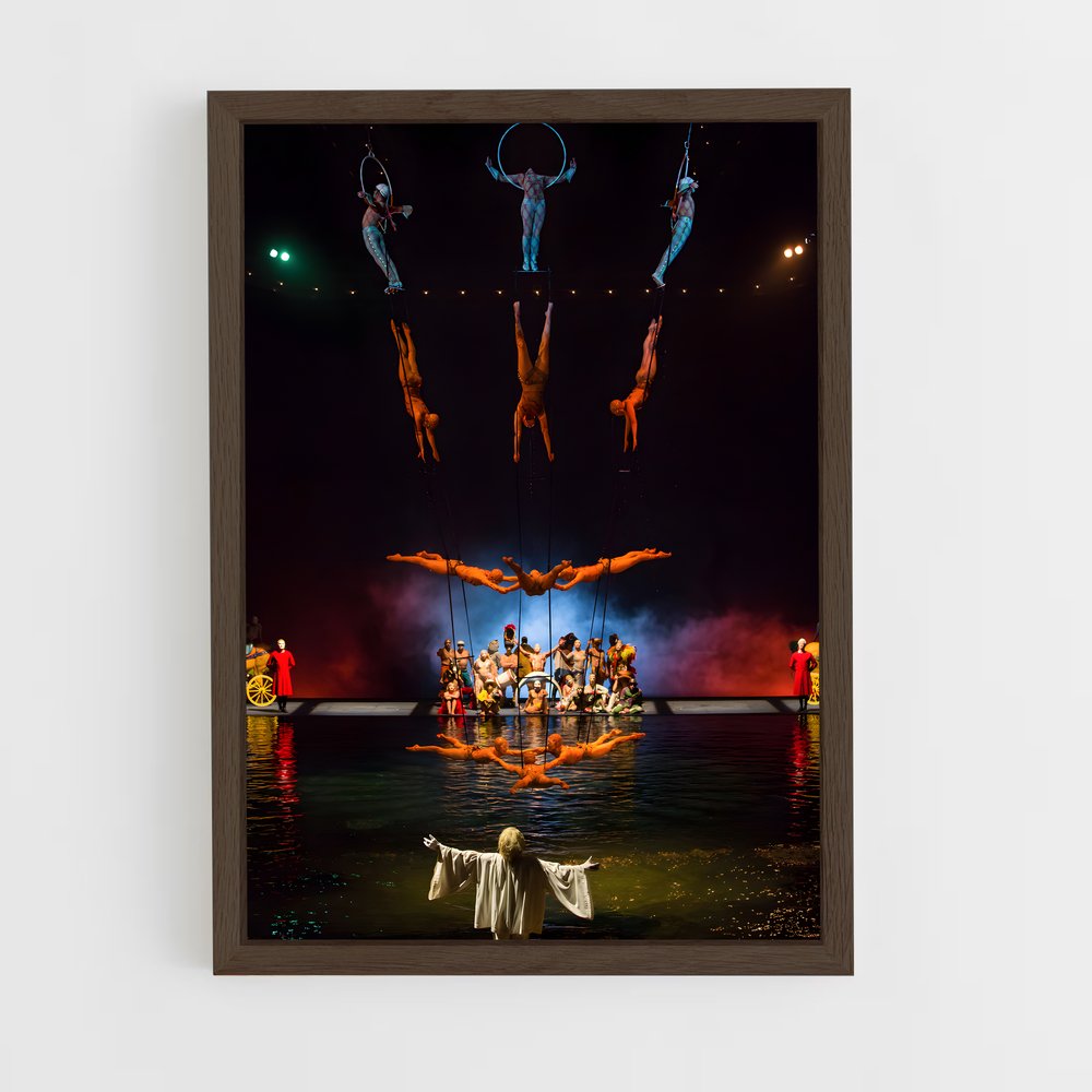 ap-cirque du soleil-5 cadre Bois foncé