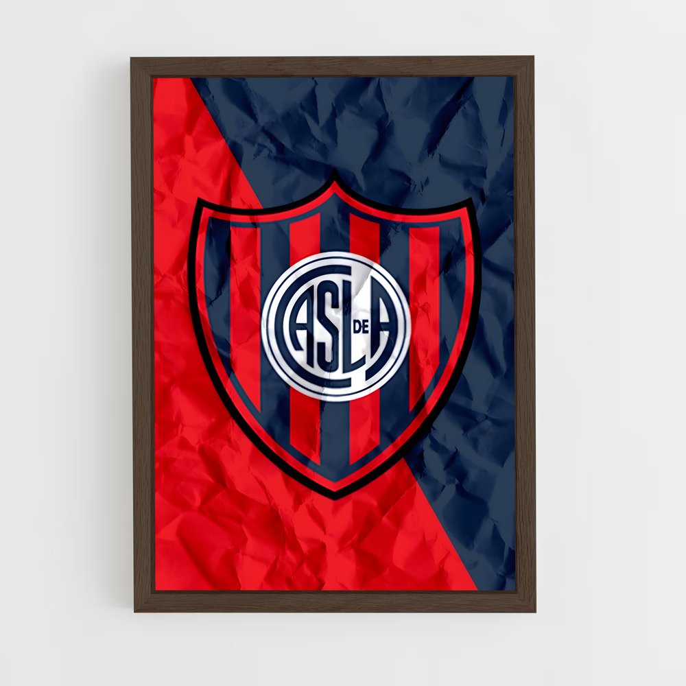ap-club atletico san lorenzo-5 cadre Bois foncé