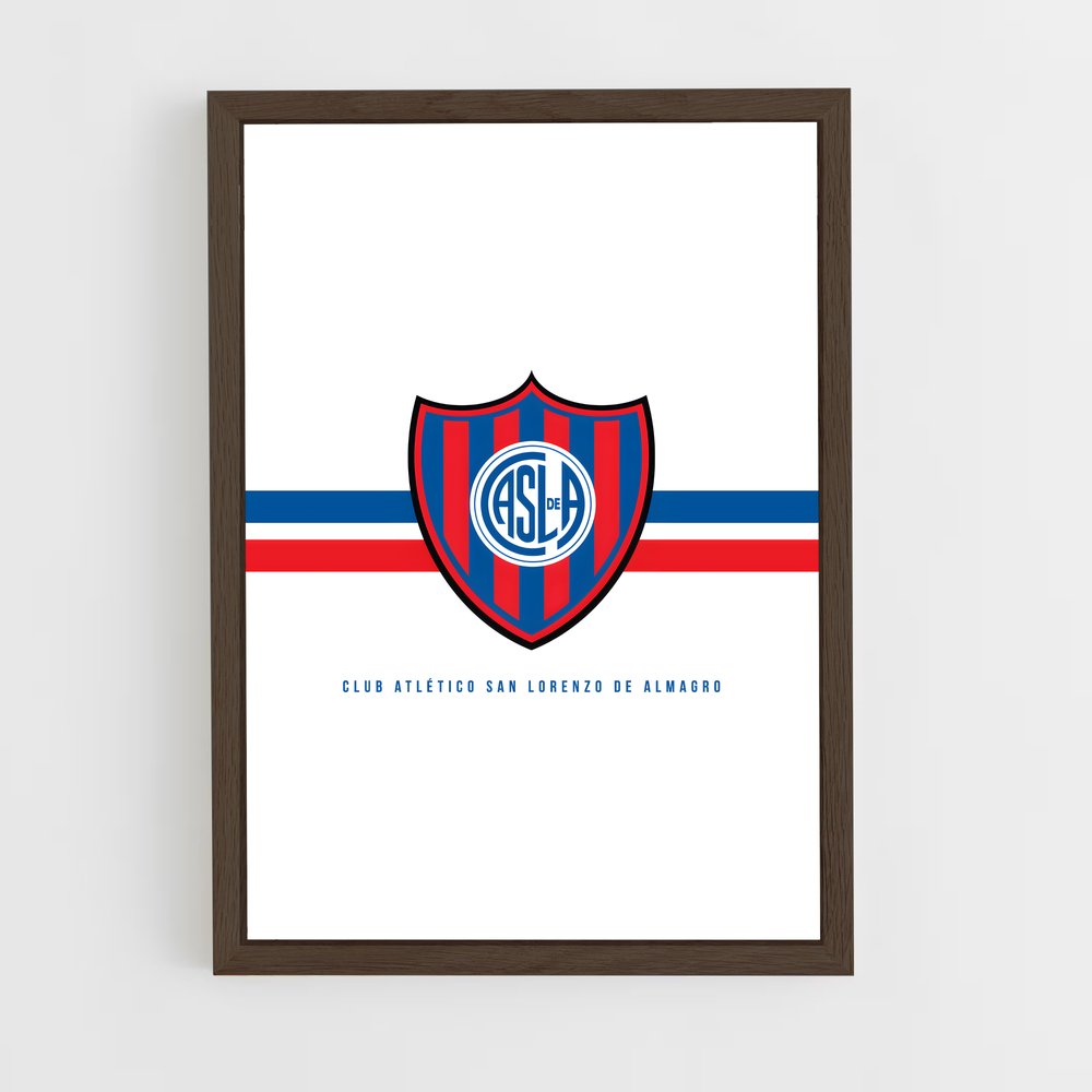 ap-club atletico san lorenzo-9 cadre Bois foncé