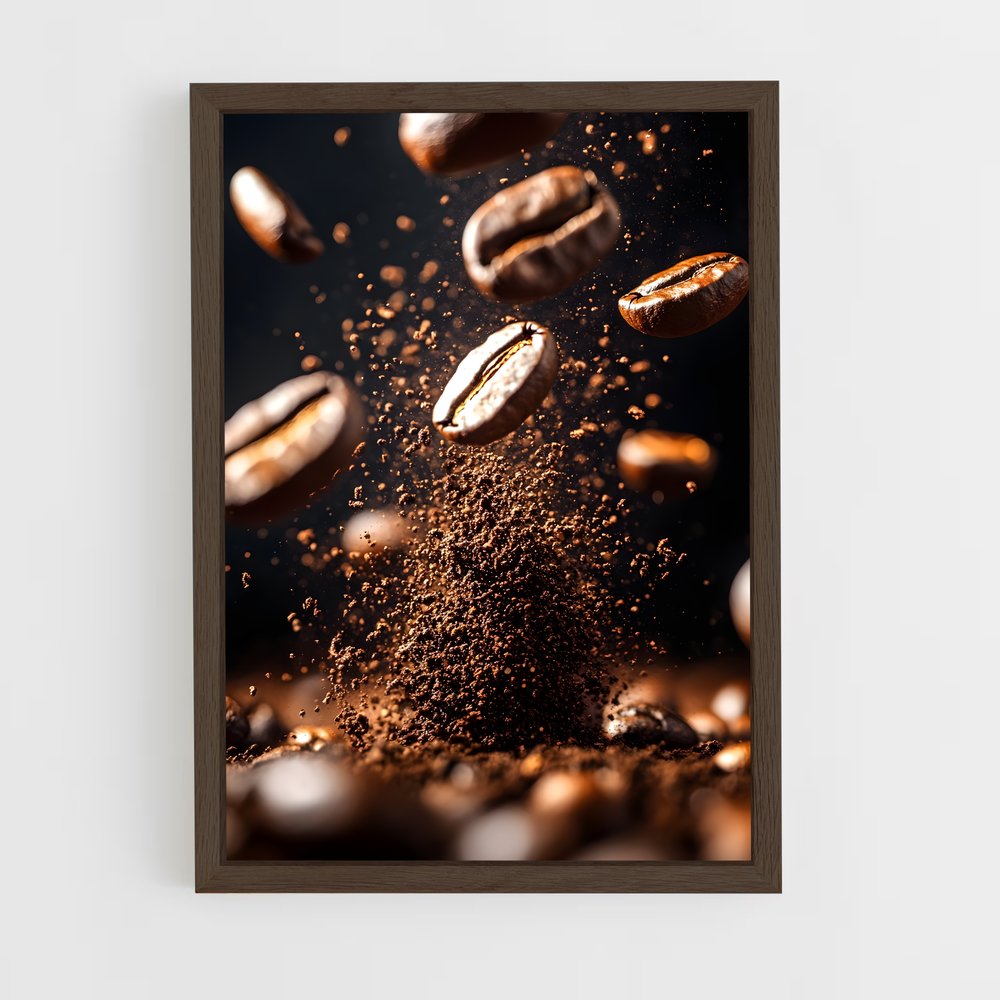ap-coffee beans-5 cadre Bois foncé